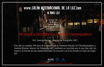 Forum - 100 años de la ASC (American  Society of Cinematographers)